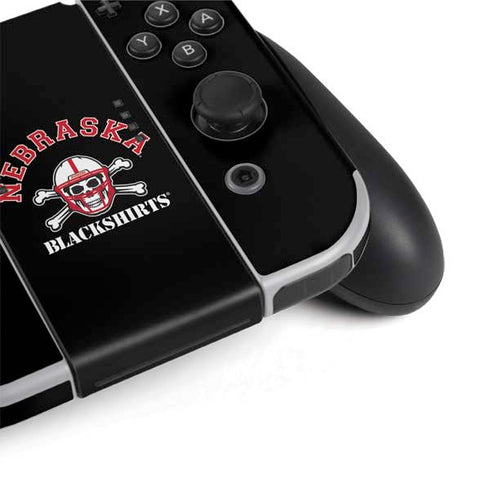University of Nebraska Blackshirts Nintendo Switch OLED (2021) Skin